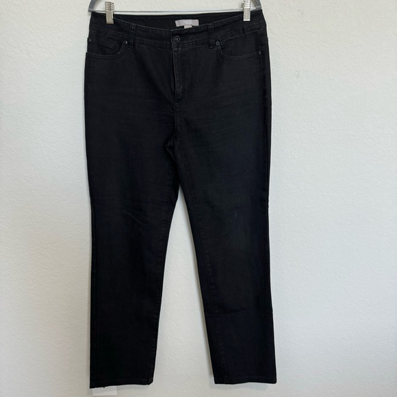 Chico’s Women Black Jeans Sz 1 (like new) - Picture 1 of 8